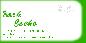 mark cseho business card